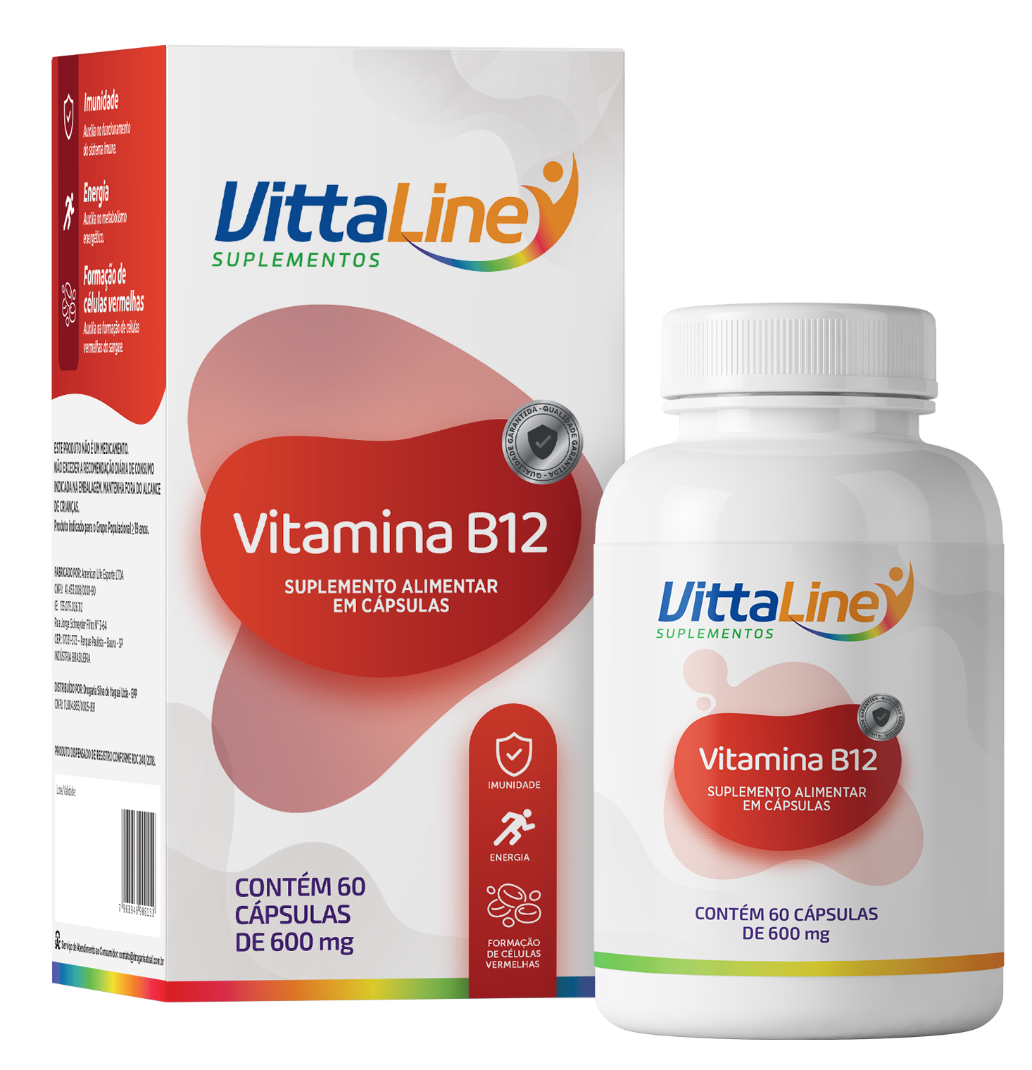 Vittaline Vitamina B12 c/ 60 cáps.
